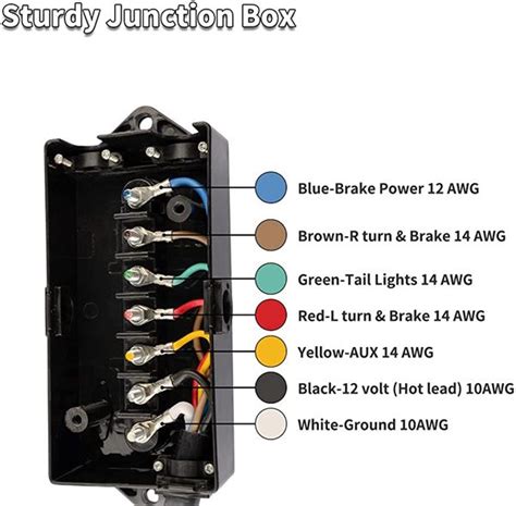 how to wire a seven way wow trailer junction box|7 way junction box.